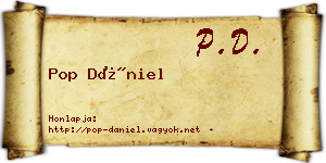 Pop Dániel névjegykártya